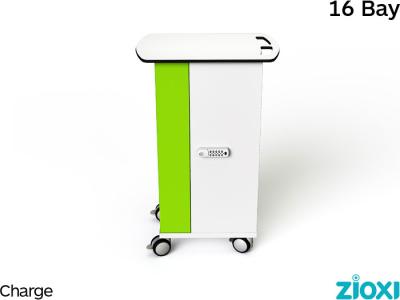 zioxi CHRGT-PT-16-C iPad/Tablet & Pencil Charging 16 Bay Store Charge Trolley - Code Lock