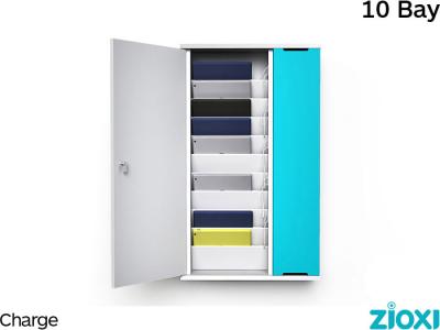 zioxi CHRGWC-TB-10-C Tablet / iPad AC Charge & Store Slimline Wall Cabinet - 10 Bay - Code Lock