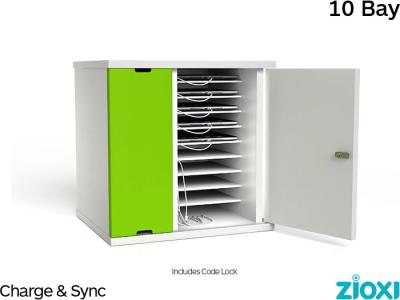 zioxi SYNCC-TB-10-C Tablet / iPad Charge & Sync Cabinet - 10 Bay - Code Lock