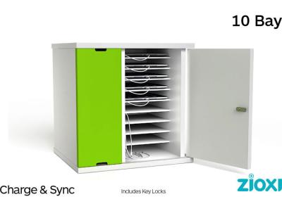 zioxi SYNCC-TB-10-K Tablet / iPad Charge & Sync Cabinet - 10 Bay - Key Lock