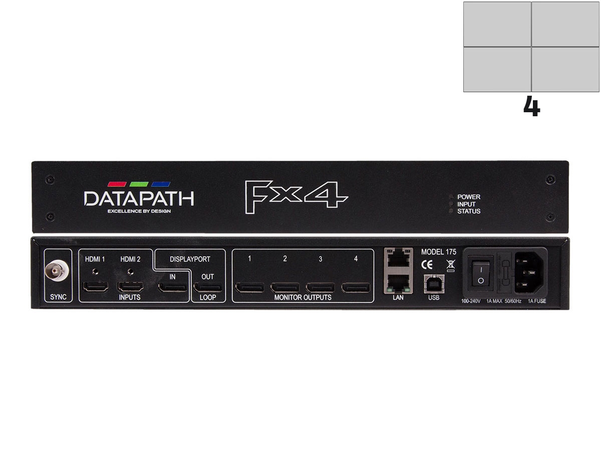 Datapath FX4/D Video Wall DisplayPort Display Controller