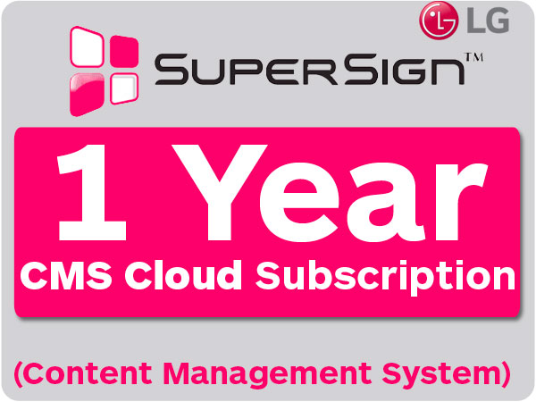 LG SuperSign CMS Cloud 1 Year Basic Subscription – SSC-20SLB