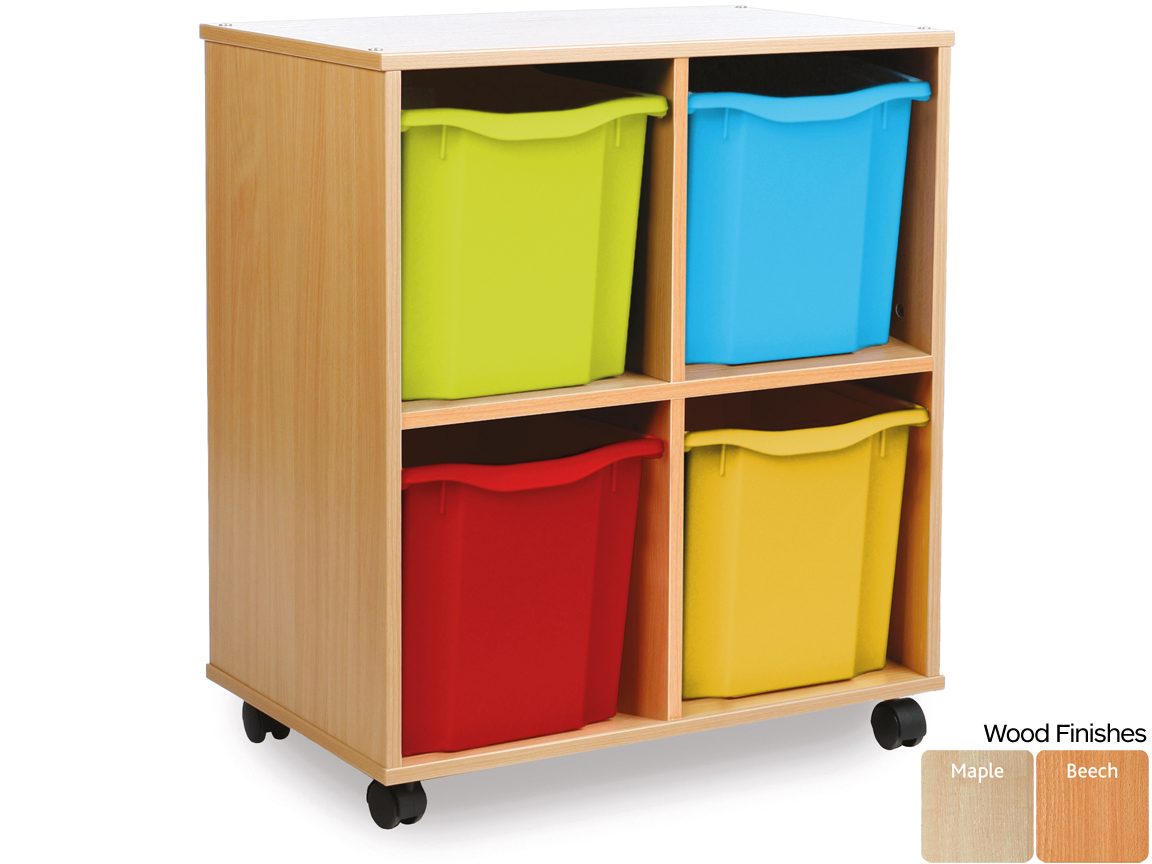 Allsorts Stackable™ Storage Unit with 4 Quad Trays