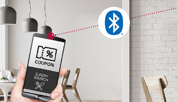 Showing Bluetooth coupon being sent